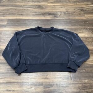 Lululemon Sweatshirt Womens 8 Gray Softstreme Cropped FLAWED Pullover